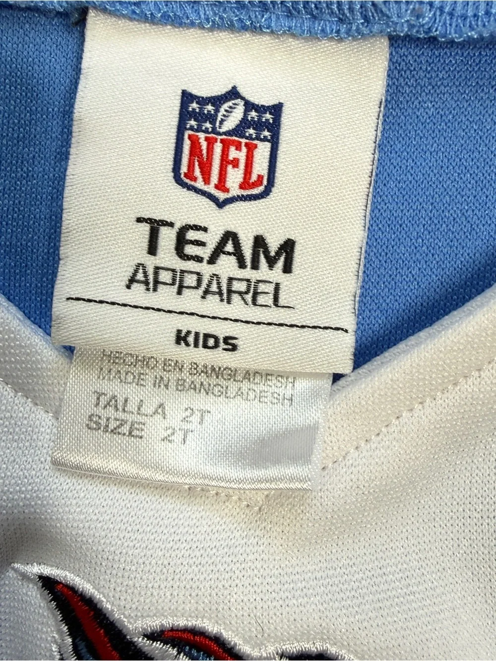 NFL Team Apparel Girls Tennessee Titans Blue & White Kids Cheer Dress Size 2T